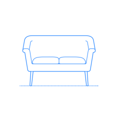 Furniture Settee Manervia Settee Digital Sketch Svg Design, Free Vectors File